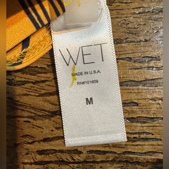 WET Designer Swimwear Marigold One Piece Cutout Sexy Swimsuit Size Medium NWT - Picture 5 of 9